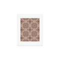 Pimlada Phuapradit Floral Tiles Light Brown Art Print