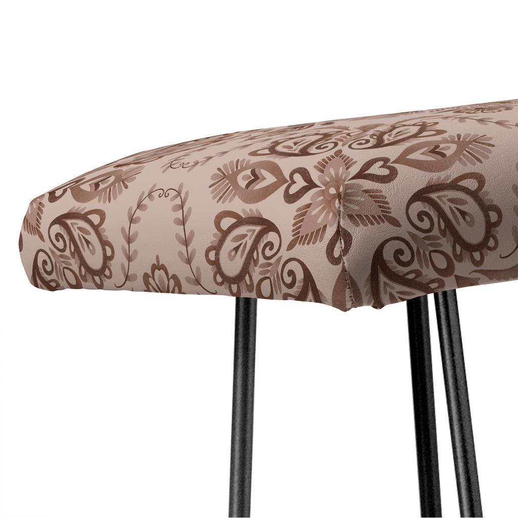 Pimlada Phuapradit Floral Tiles Light Brown Bench