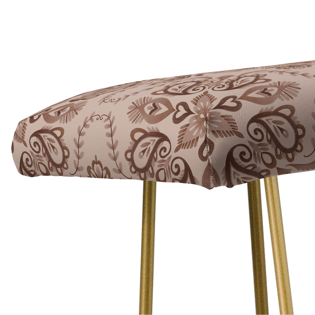 Pimlada Phuapradit Floral Tiles Light Brown Bench