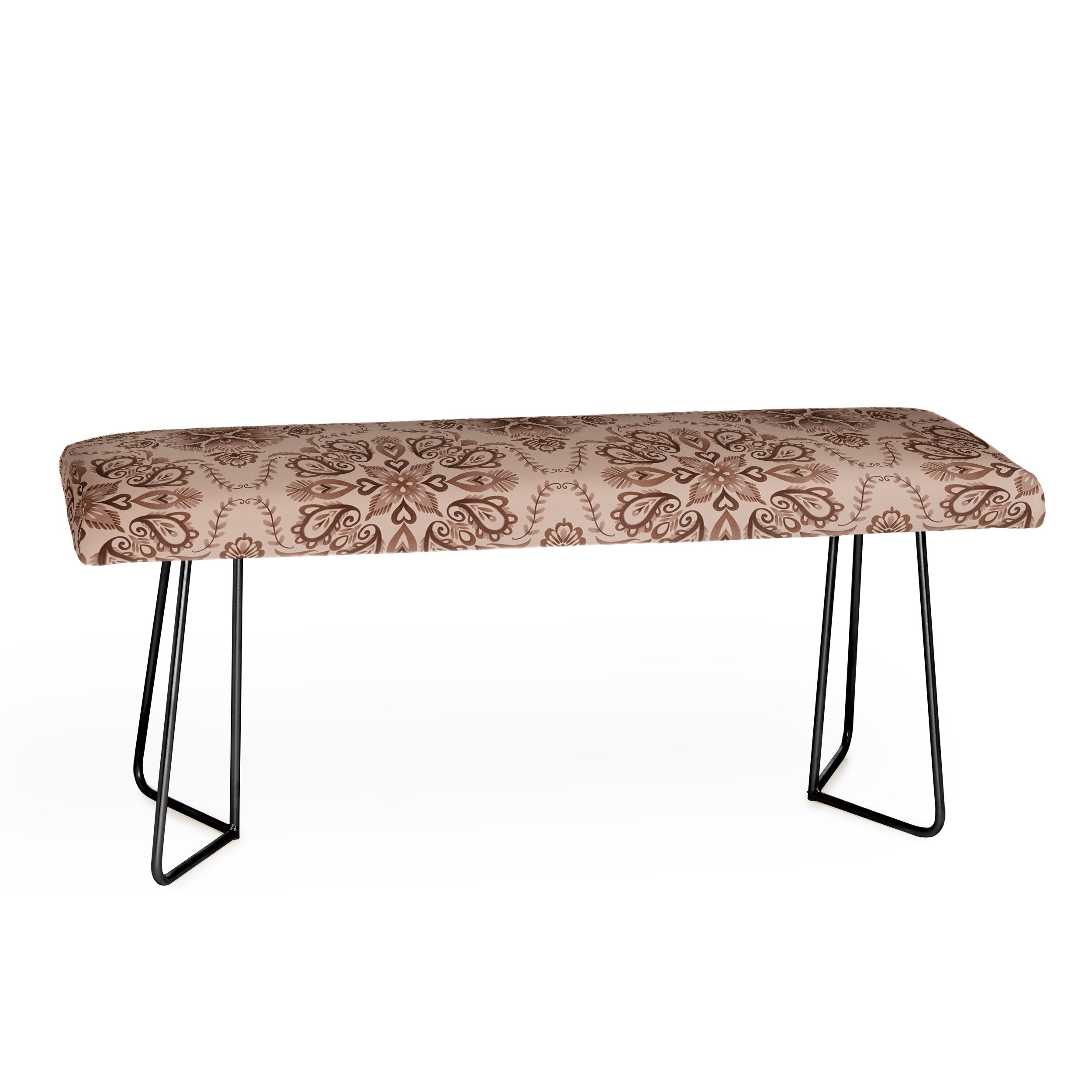 Pimlada Phuapradit Floral Tiles Light Brown Bench