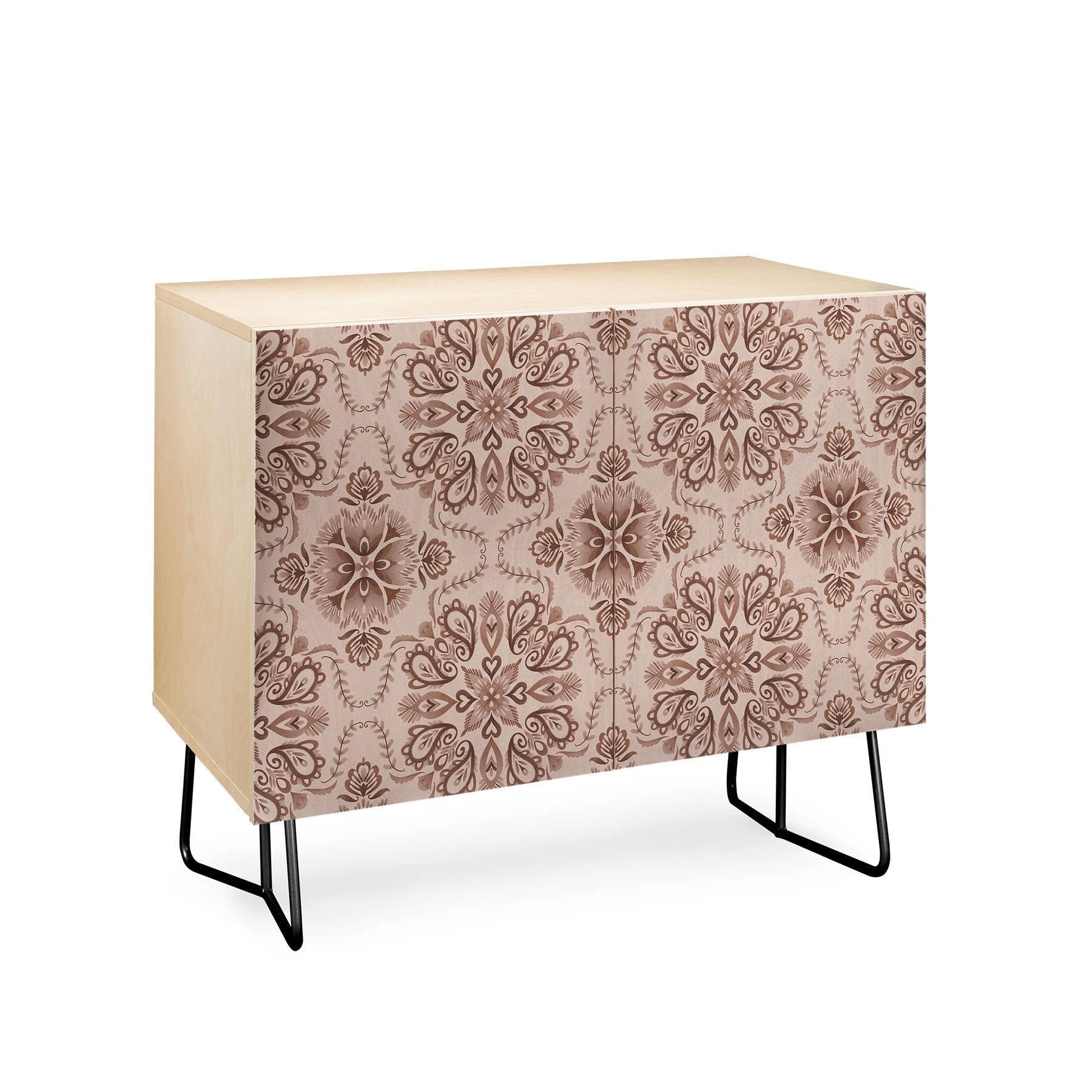 Pimlada Phuapradit Floral Tiles Light Brown Credenza