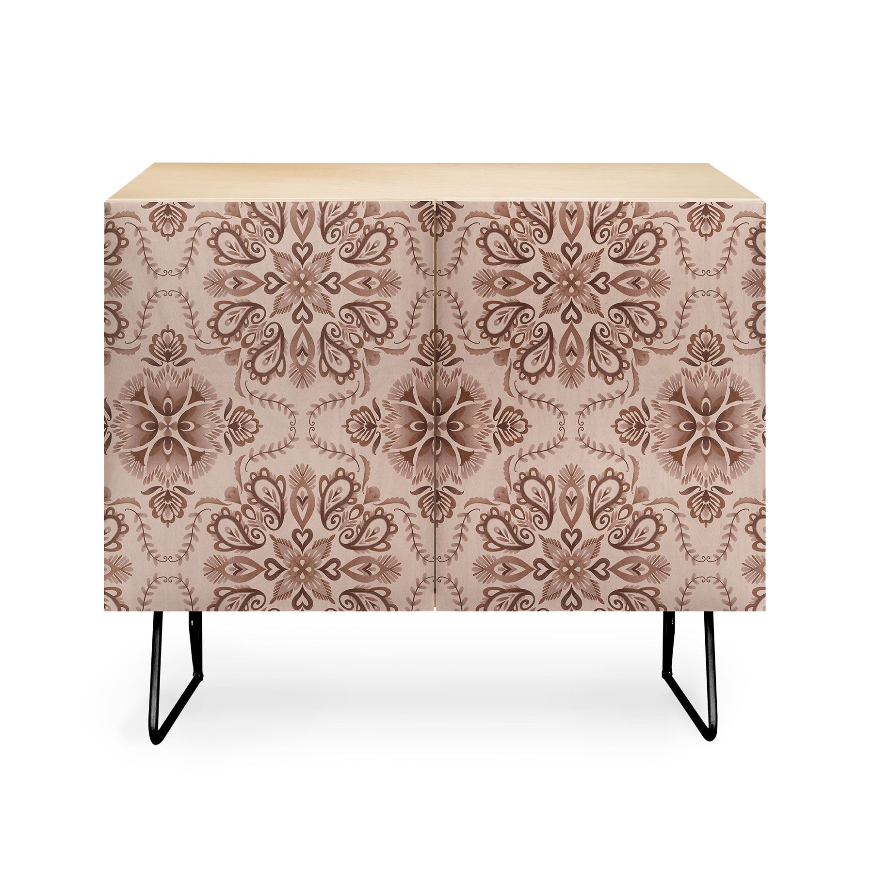 Pimlada Phuapradit Floral Tiles Light Brown Credenza