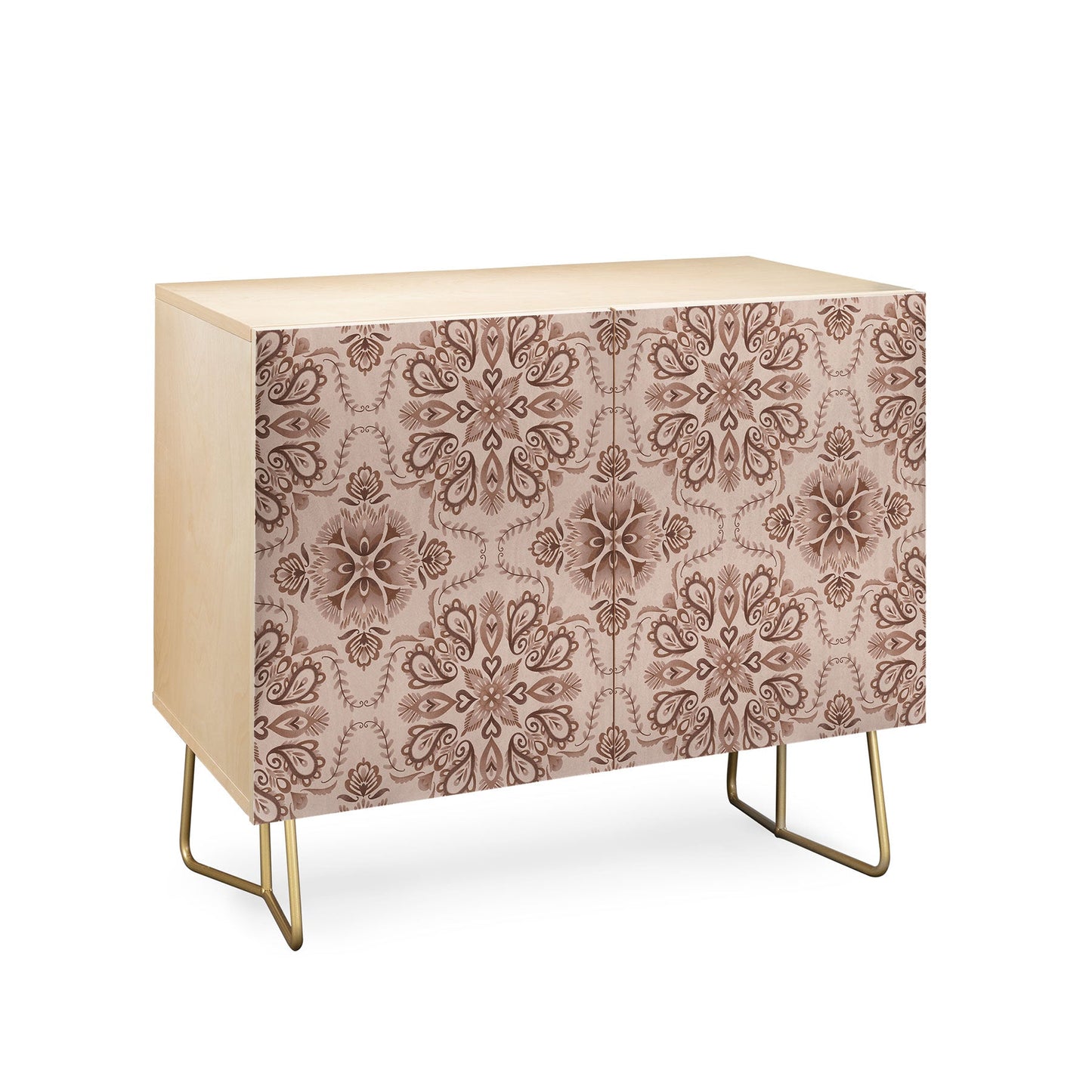 Pimlada Phuapradit Floral Tiles Light Brown Credenza
