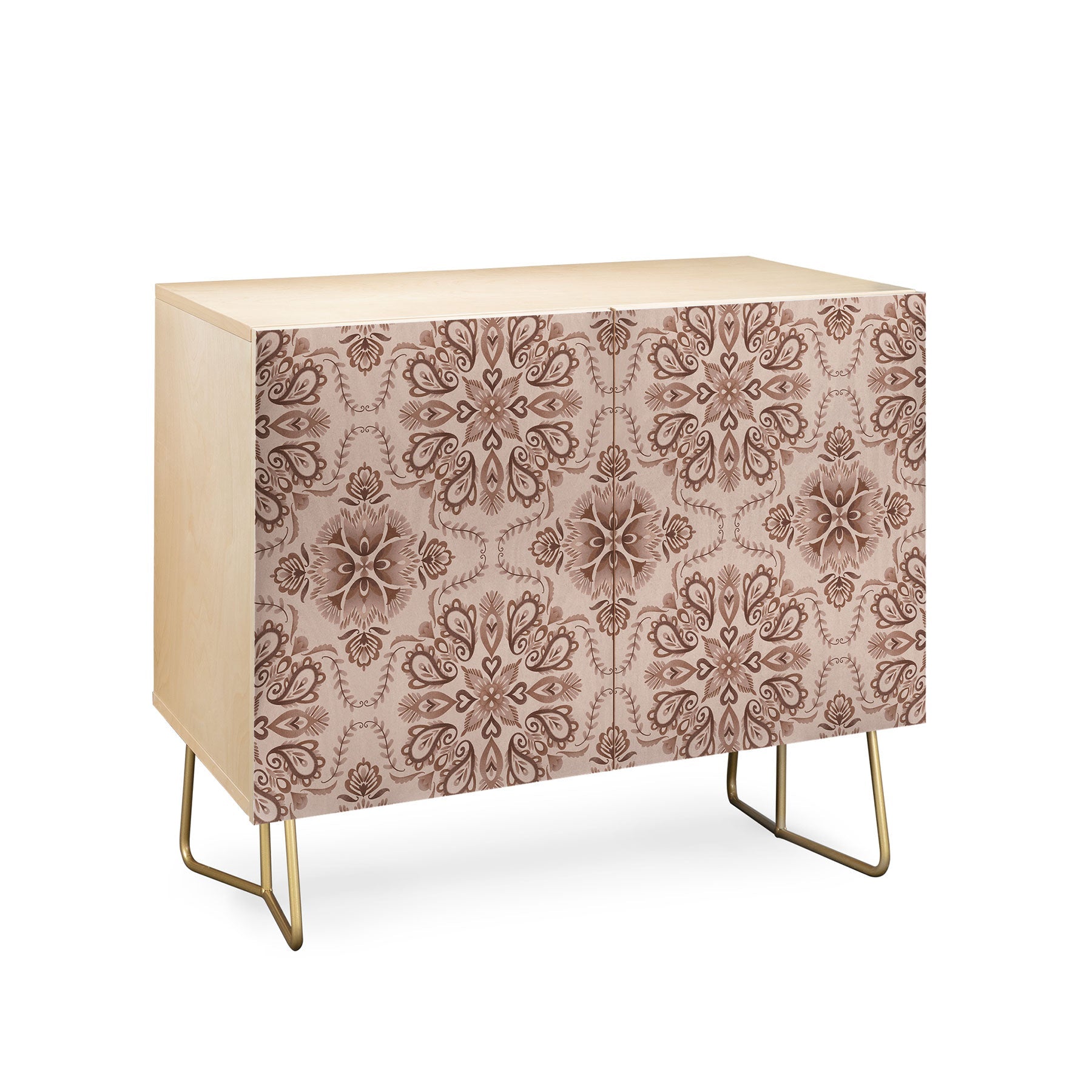 Pimlada Phuapradit Floral Tiles Light Brown Credenza