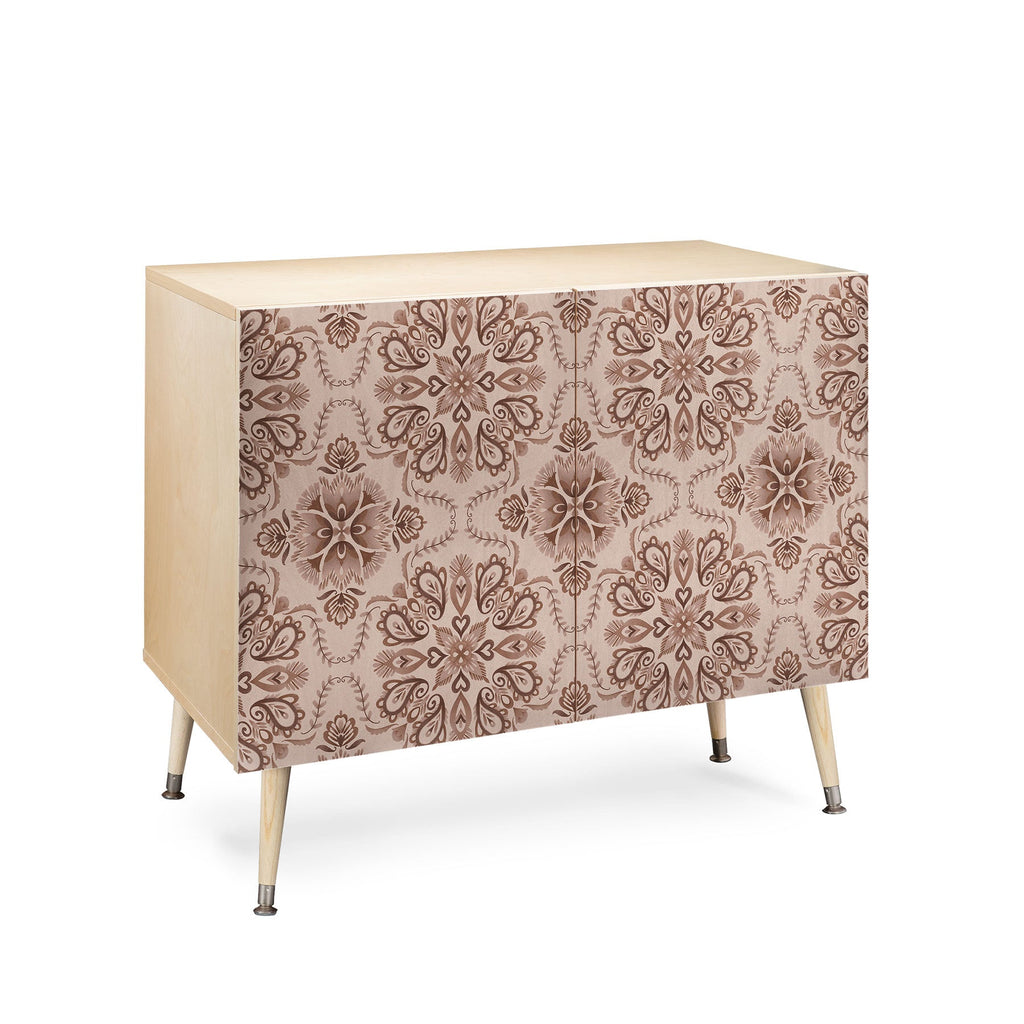 Pimlada Phuapradit Floral Tiles Light Brown Credenza
