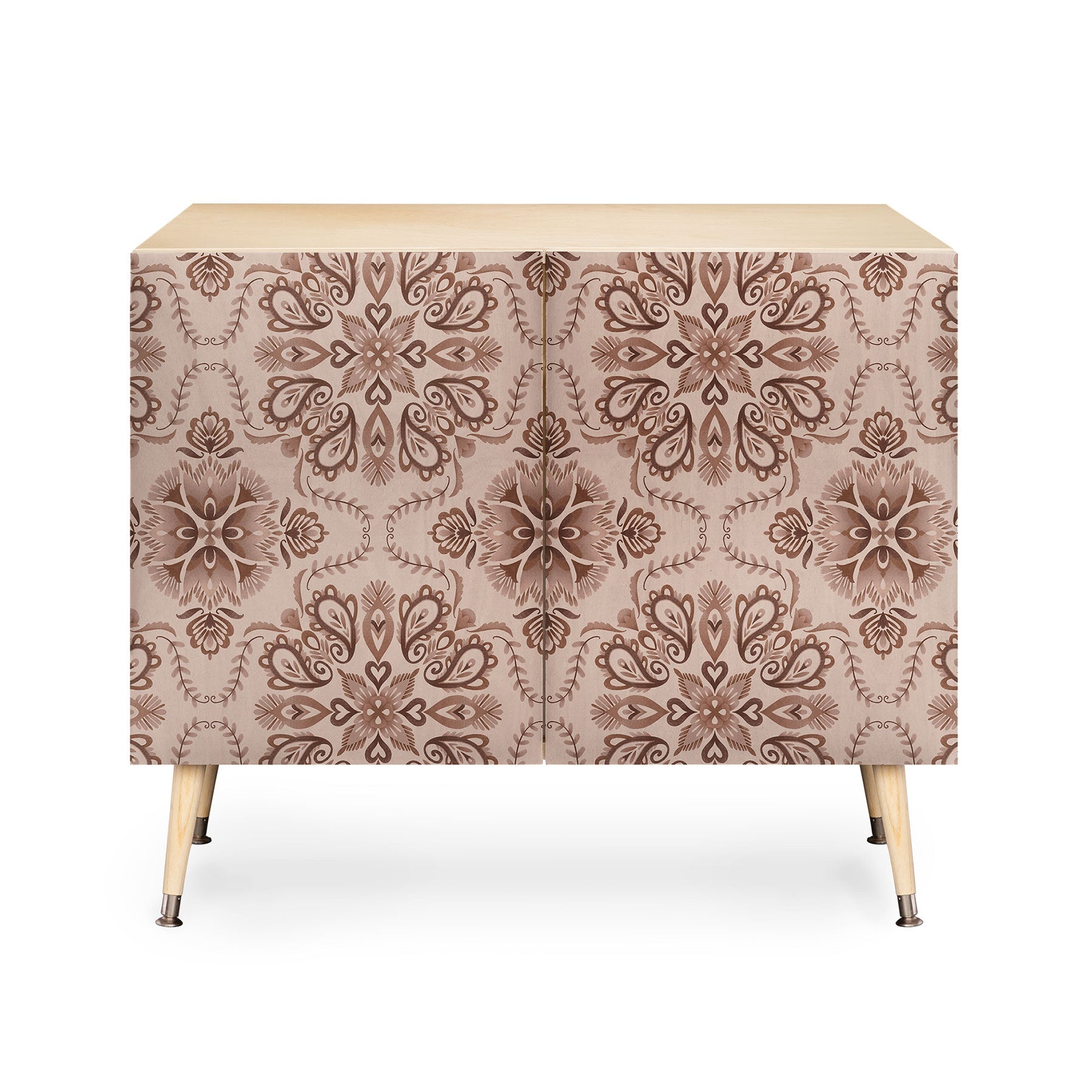 Pimlada Phuapradit Floral Tiles Light Brown Credenza