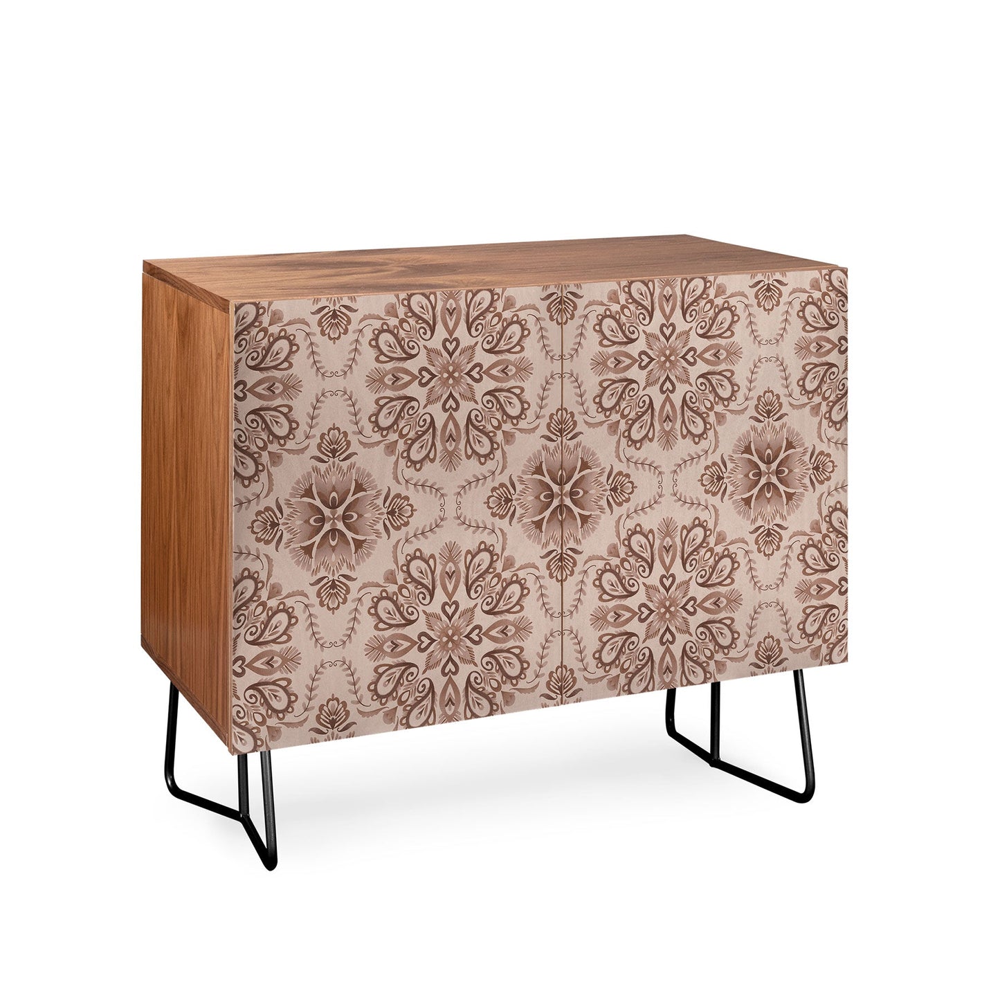 Pimlada Phuapradit Floral Tiles Light Brown Credenza