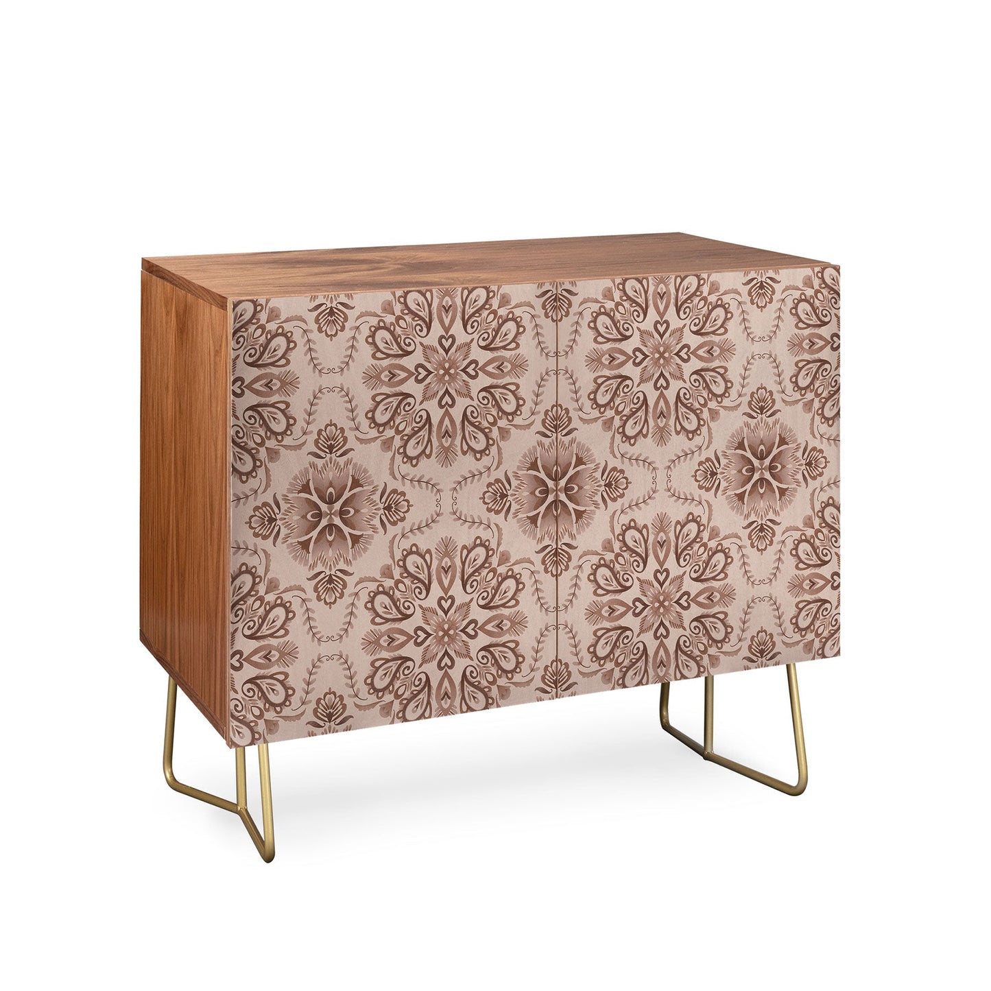 Pimlada Phuapradit Floral Tiles Light Brown Credenza