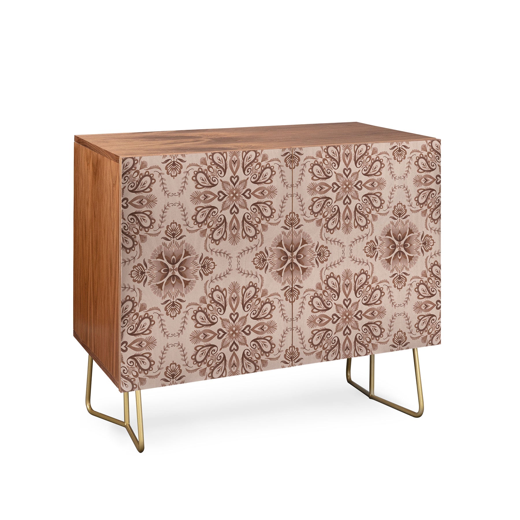 Pimlada Phuapradit Floral Tiles Light Brown Credenza