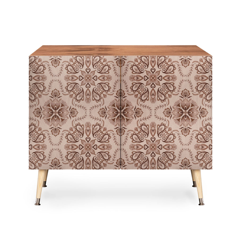 Pimlada Phuapradit Floral Tiles Light Brown Credenza