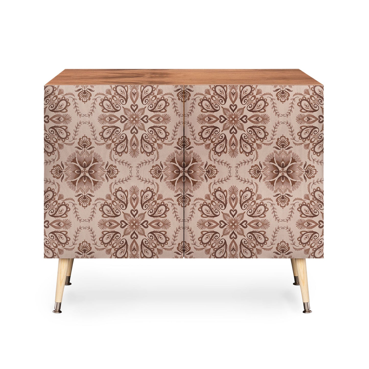 Pimlada Phuapradit Floral Tiles Light Brown Credenza