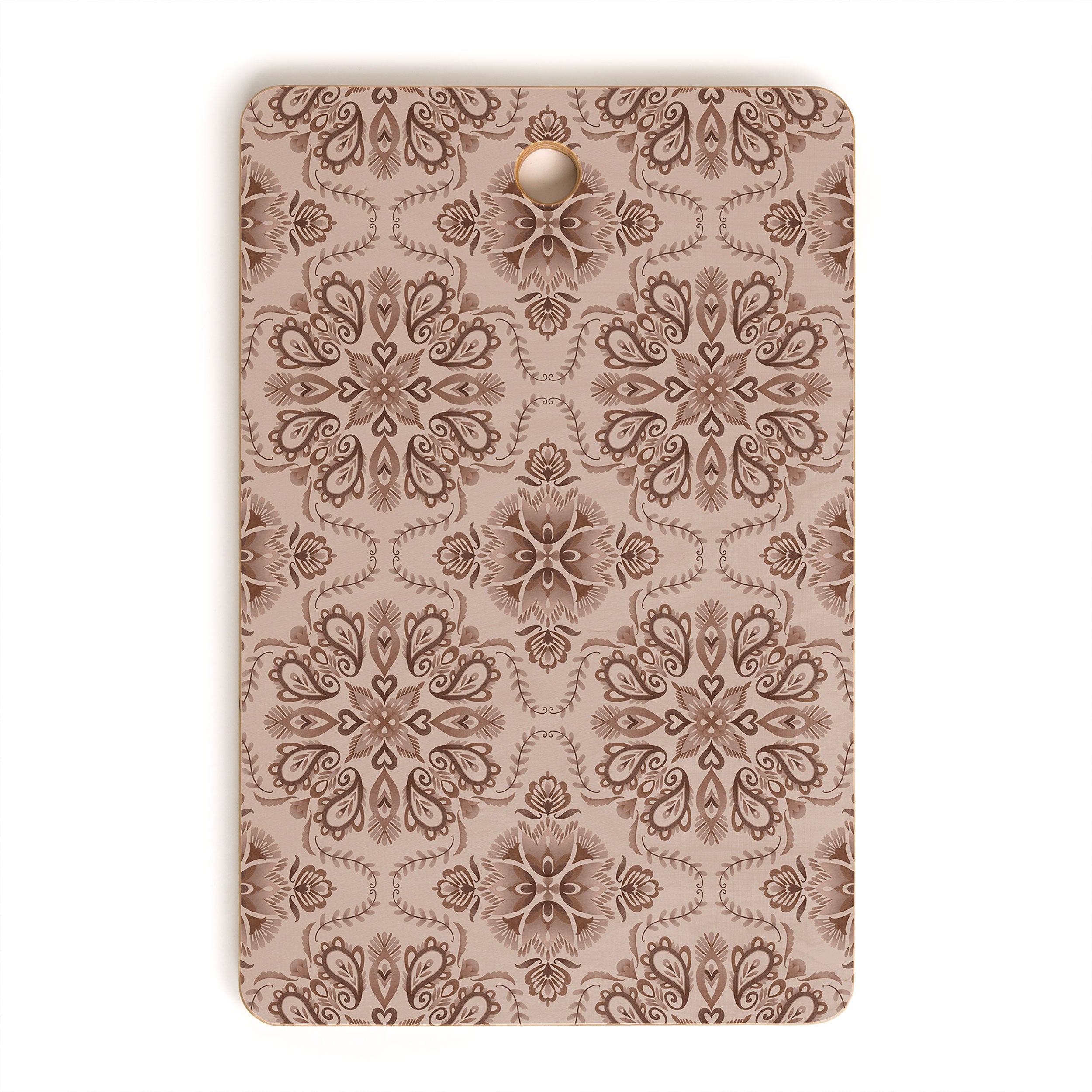 Pimlada Phuapradit Floral Tiles Light Brown Cutting Board Rectangle