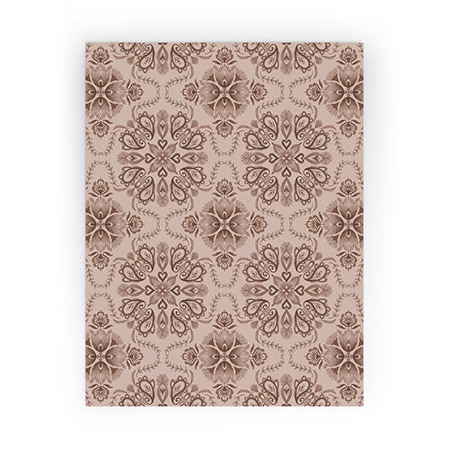 Pimlada Phuapradit Floral Tiles Light Brown Mini Art Print