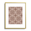 Pimlada Phuapradit Floral Tiles Light Brown Metal Framed Art Print