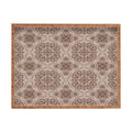 Pimlada Phuapradit Floral Tiles Light Brown Rectangular Tray
