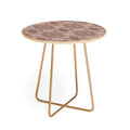 Pimlada Phuapradit Floral Tiles Light Brown Round Side Table
