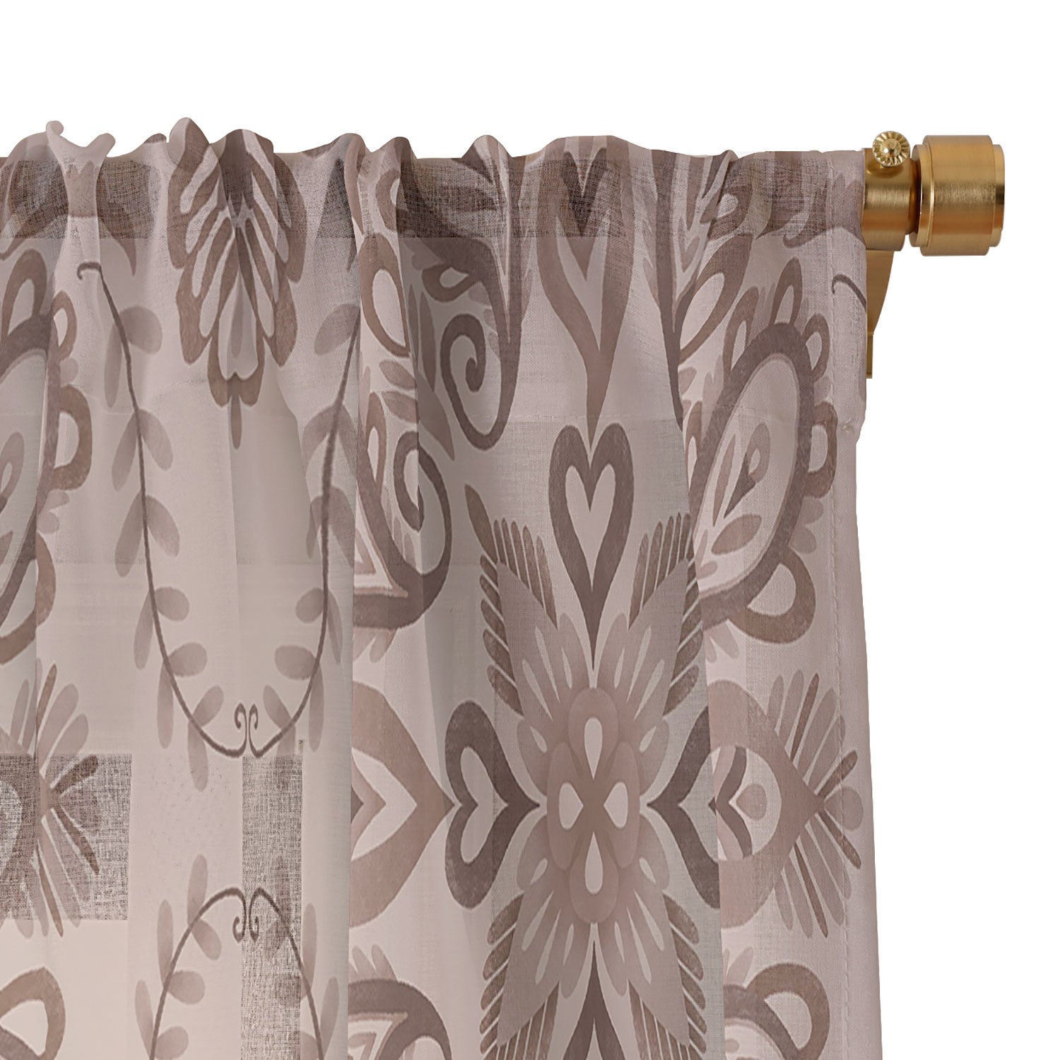 Pimlada Phuapradit Floral Tiles Light Brown Sheer Non Repeat