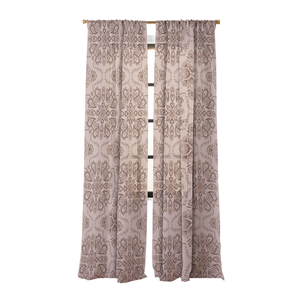 Pimlada Phuapradit Floral Tiles Light Brown Sheer Non Repeat
