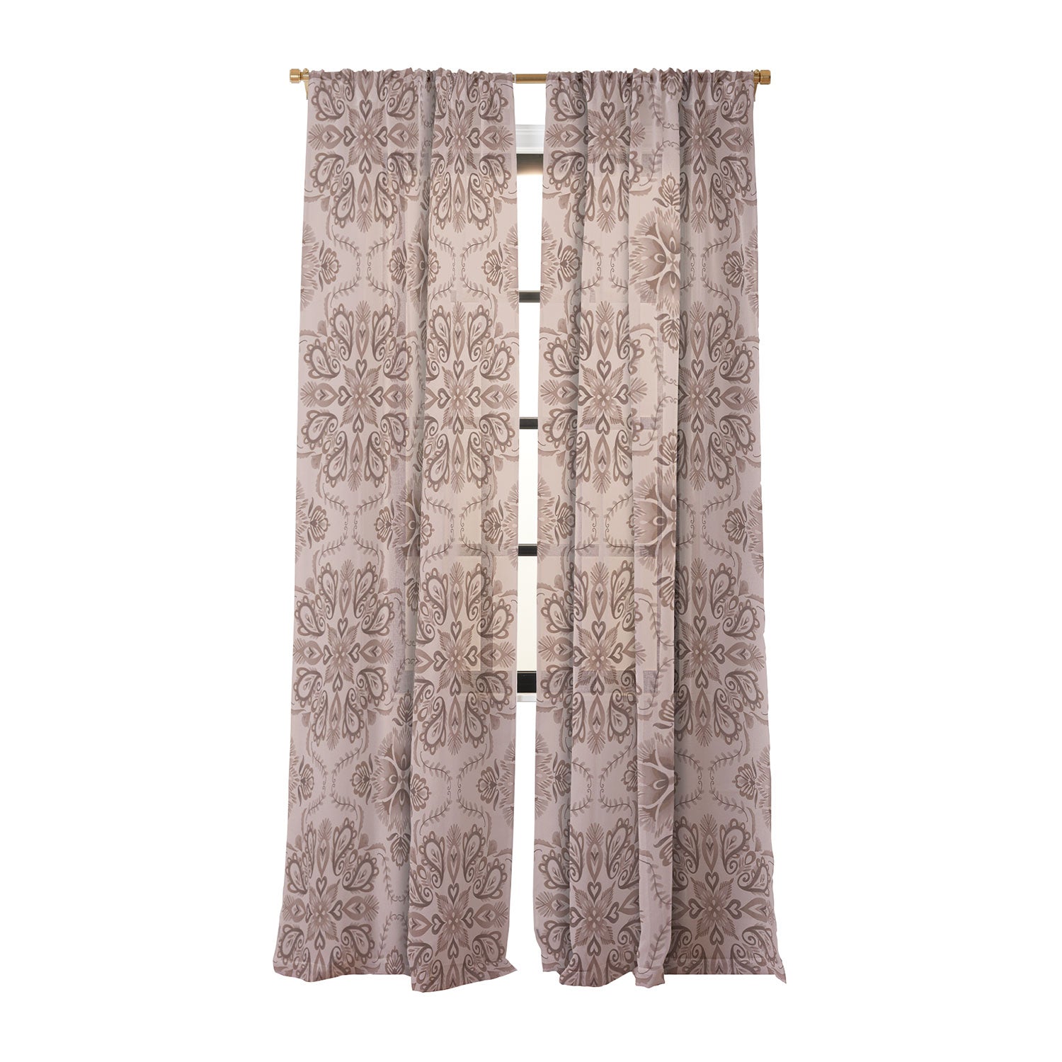Pimlada Phuapradit Floral Tiles Light Brown Sheer Non Repeat