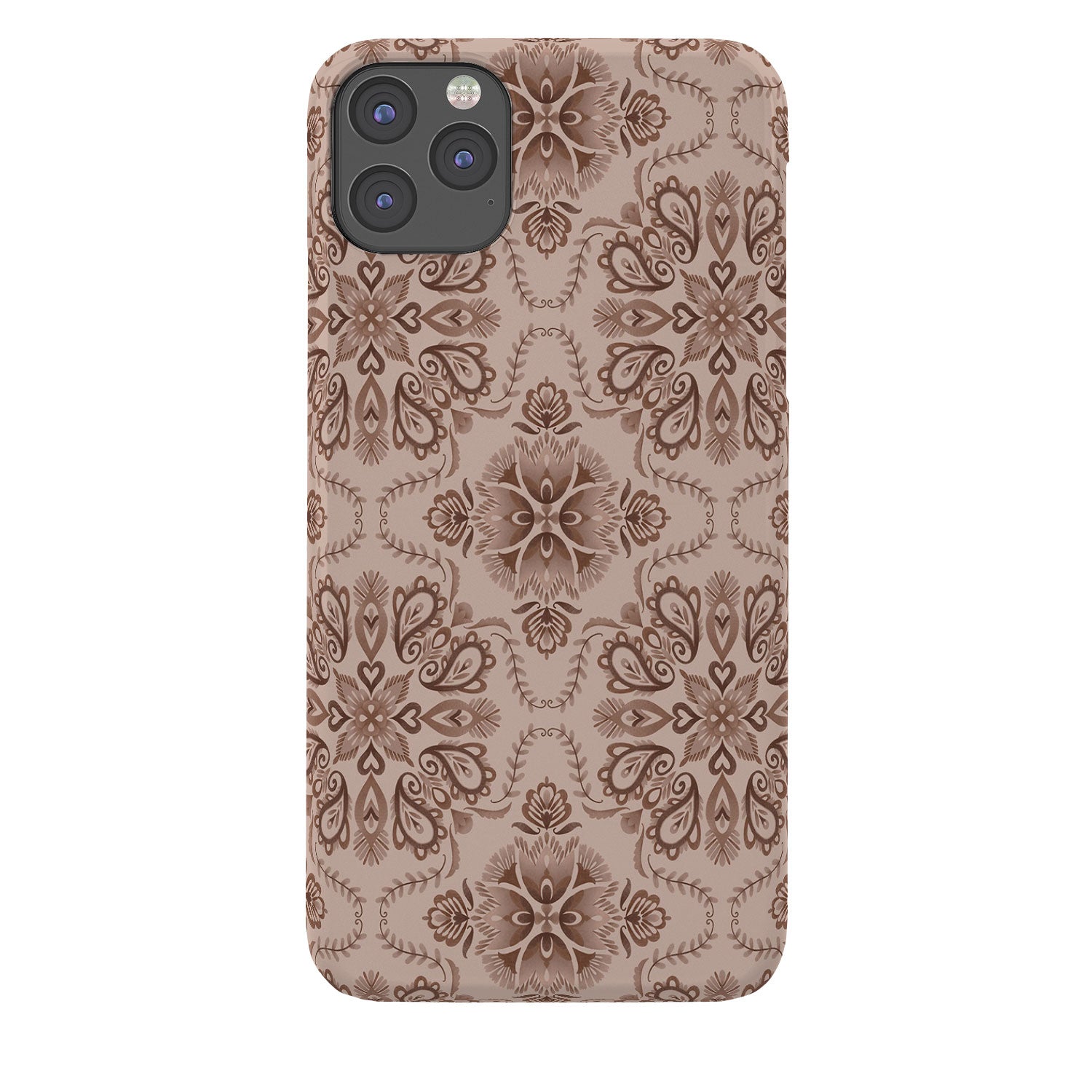 Pimlada Phuapradit Floral Tiles Light Brown Phone Case