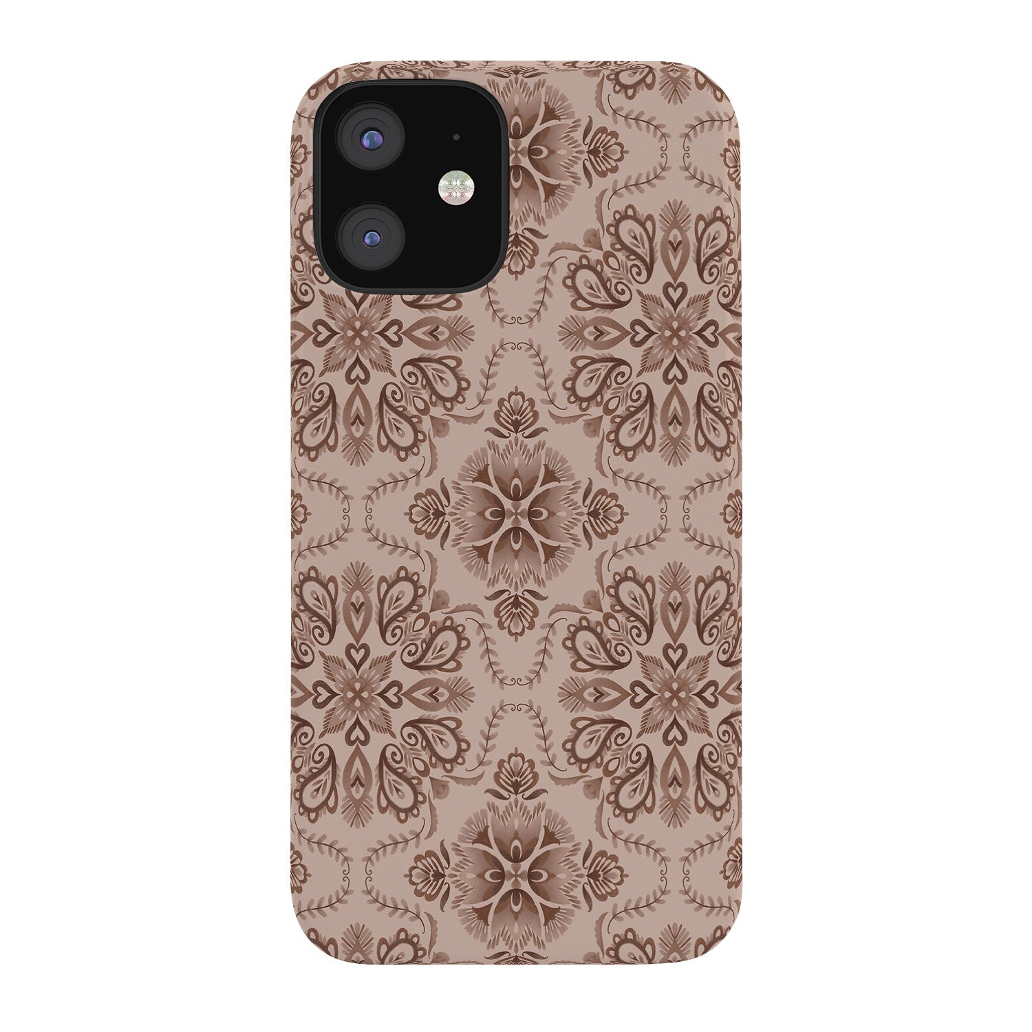 Pimlada Phuapradit Floral Tiles Light Brown Phone Case