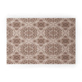 Pimlada Phuapradit Floral Tiles Light Brown Welcome Mat