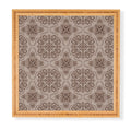 Pimlada Phuapradit Floral Tiles Light Brown Framed Wall Art