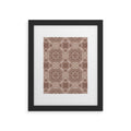 Pimlada Phuapradit Floral Tiles Light Brown Framed Art Print