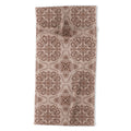 Pimlada Phuapradit Floral Tiles Light Brown Beach Towel