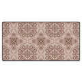 Pimlada Phuapradit Floral Tiles Light Brown Desk Mat