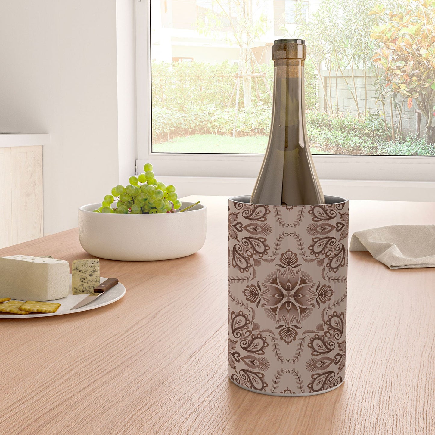 Pimlada Phuapradit Floral Tiles Light Brown Wine Chiller