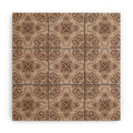 Pimlada Phuapradit Floral Tiles Light Brown Wood Wall Mural