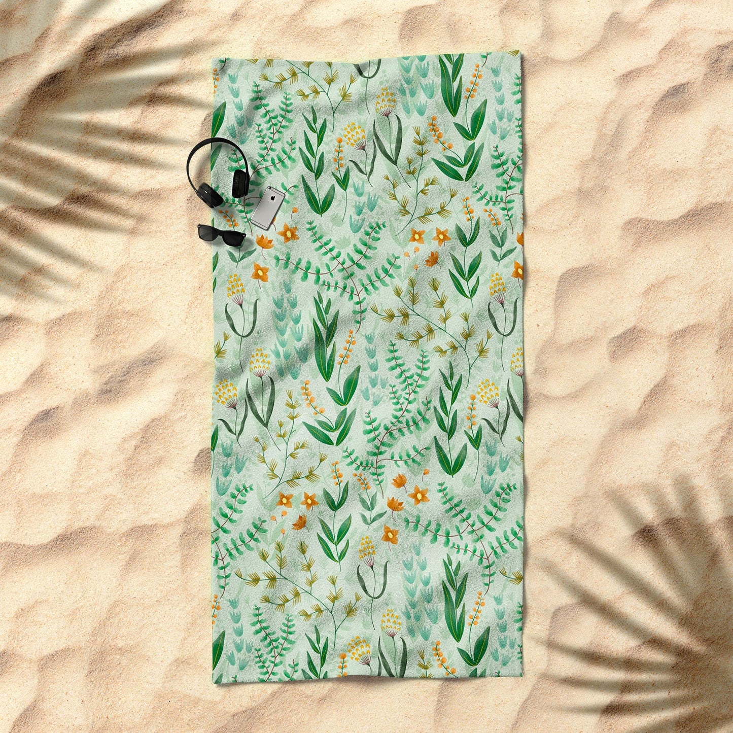 Pimlada Phuapradit Green garden 02 Beach Towel