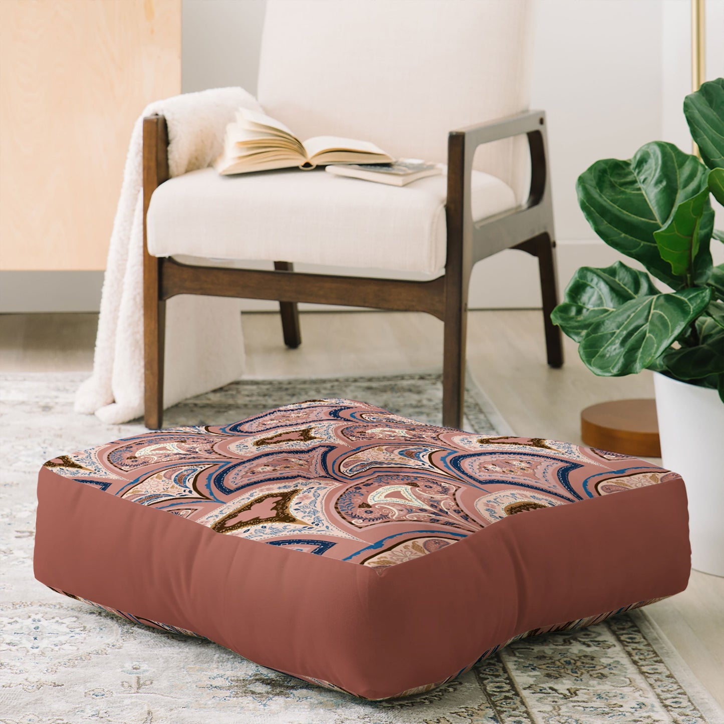 Pimlada Phuapradit Half drop shell shapes Floor Pillow Square