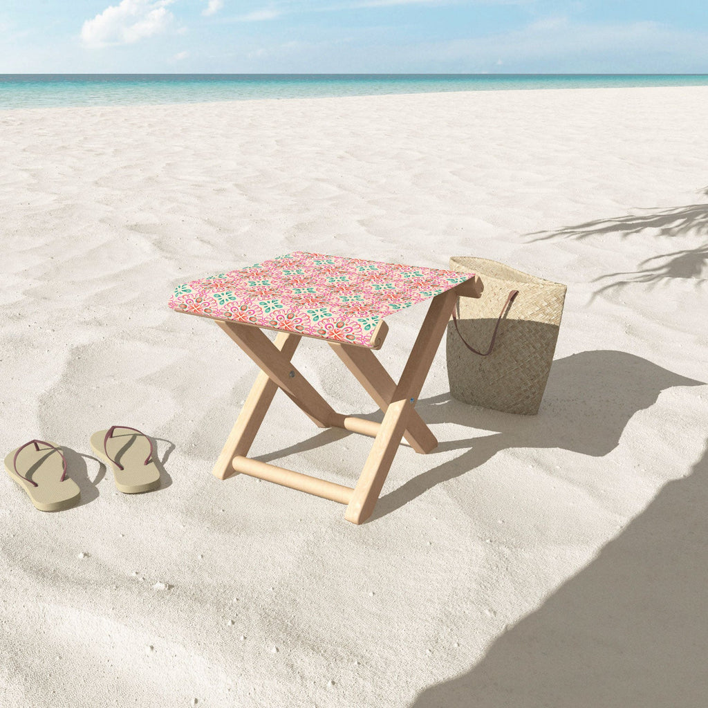 Pimlada Phuapradit Mandala tile 4 Folding Stool