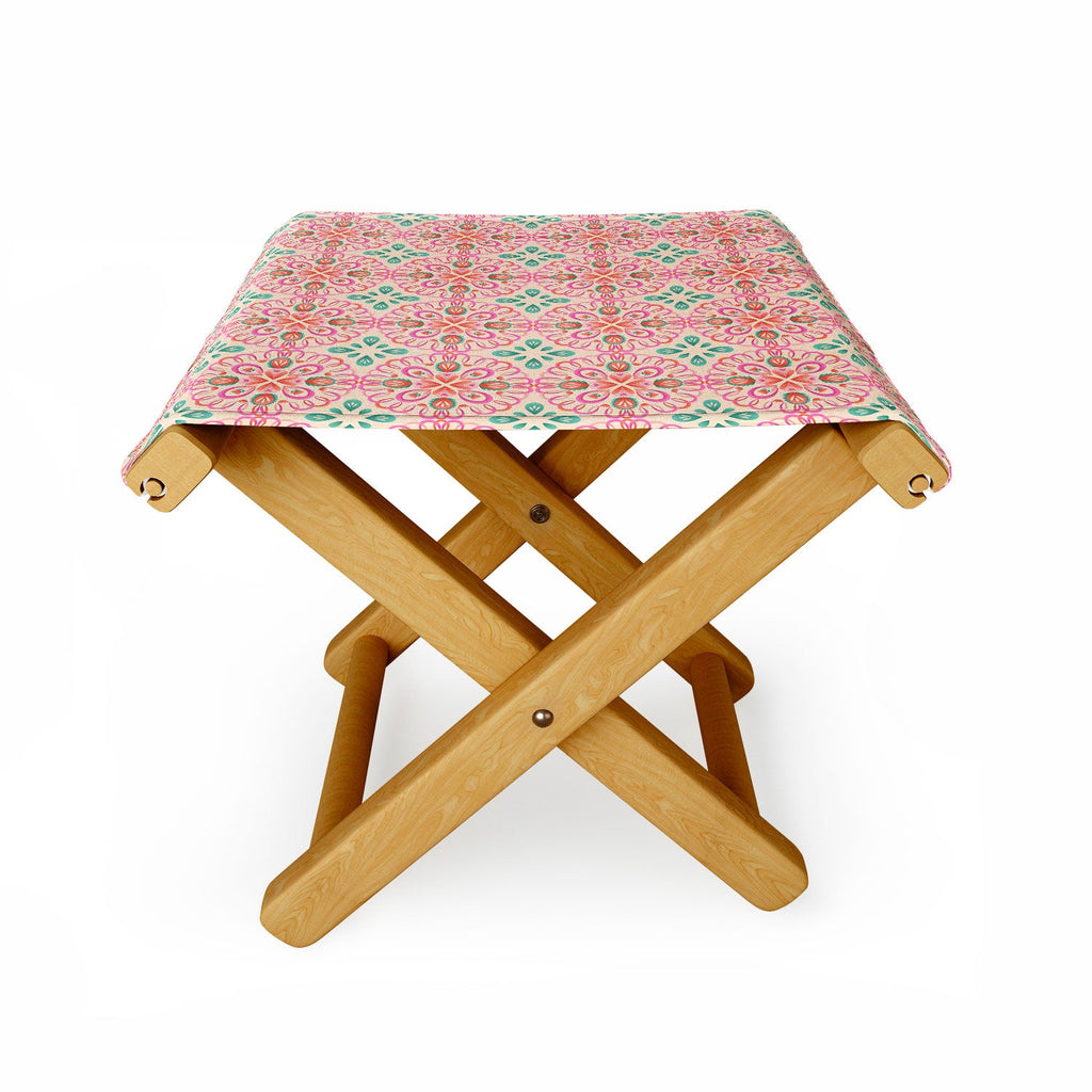 Pimlada Phuapradit Mandala tile 4 Folding Stool