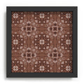Pimlada Phuapradit Paisley Floral Tiles Brown Recessed Framing Square