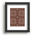 Pimlada Phuapradit Paisley Floral Tiles Brown Recessed Framing Rectangle