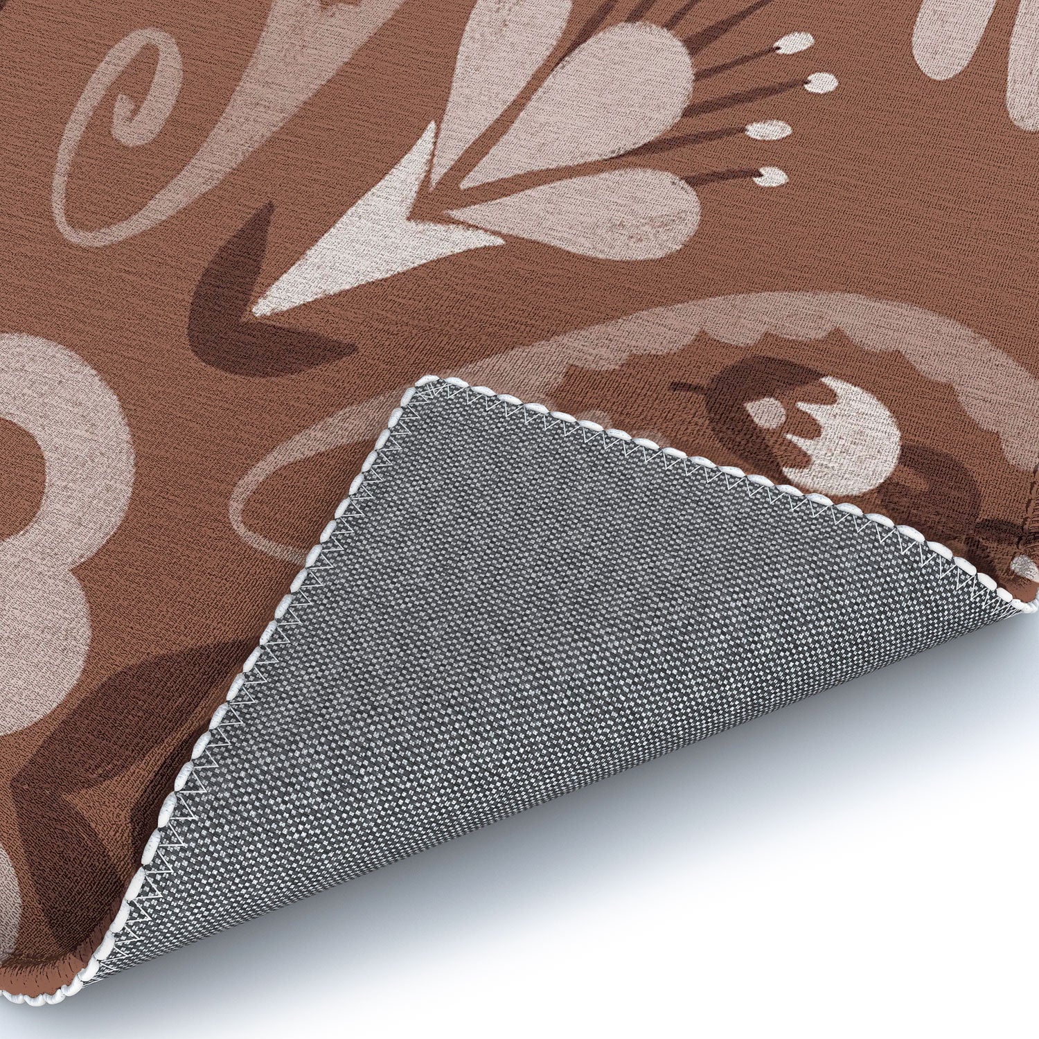 Pimlada Phuapradit Paisley Floral Tiles Brown Area Rug