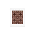 Pimlada Phuapradit Paisley Floral Tiles Brown Art Print