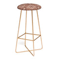 Pimlada Phuapradit Paisley Floral Tiles Brown Bar Stool