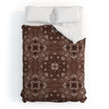 Pimlada Phuapradit Paisley Floral Tiles Brown Comforter