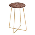 Pimlada Phuapradit Paisley Floral Tiles Brown Counter Stool