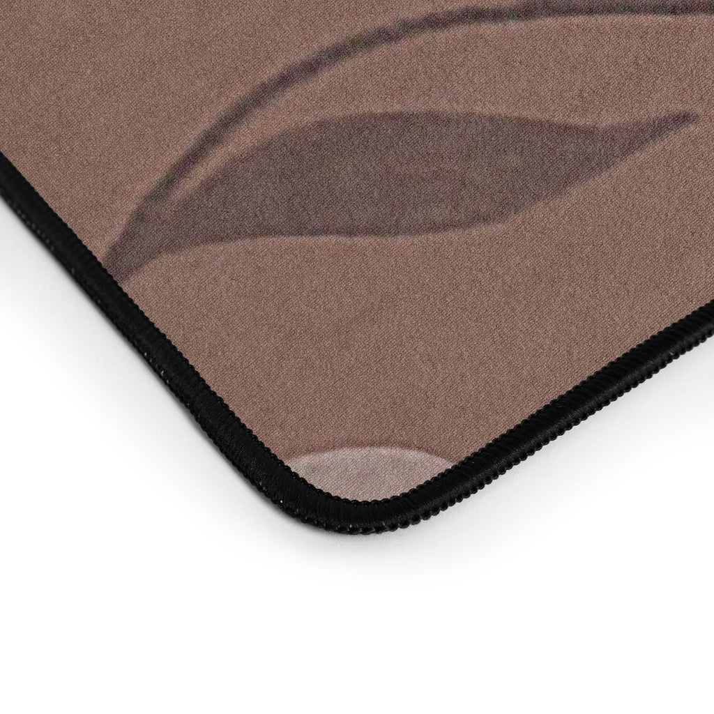 Pimlada Phuapradit Paisley Floral Tiles Brown Desk Mat