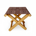 Pimlada Phuapradit Paisley Floral Tiles Brown Folding Stool