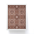 Pimlada Phuapradit Paisley Floral Tiles Brown Framed Mini Art Print