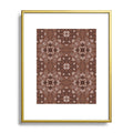 Pimlada Phuapradit Paisley Floral Tiles Brown Metal Framed Art Print