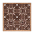 Pimlada Phuapradit Paisley Floral Tiles Brown Square Tray