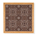 Pimlada Phuapradit Paisley Floral Tiles Brown Framed Wall Art