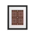 Pimlada Phuapradit Paisley Floral Tiles Brown Framed Art Print
